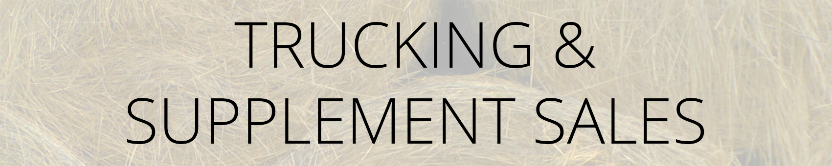 Trucking & Supplement Sales Banner