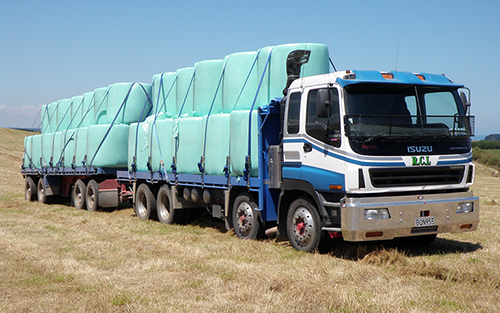Truck Loaded with Silage Bales
