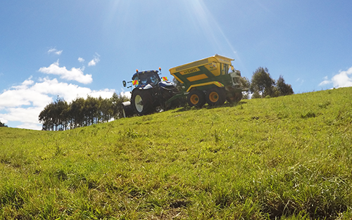 Fert Spreading on a hillside